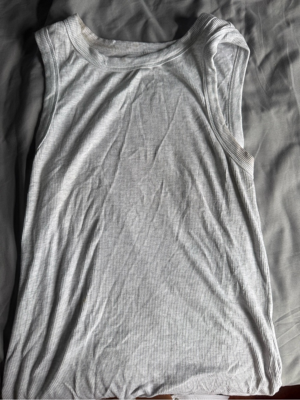 Amazon White Ribbed Women's Tank Top